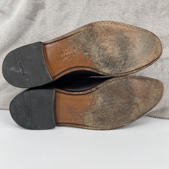 Allen Edmonds Steen Dark Brown Slip On Split Toe Loafers Dress Shoes - Picture 13 of 15